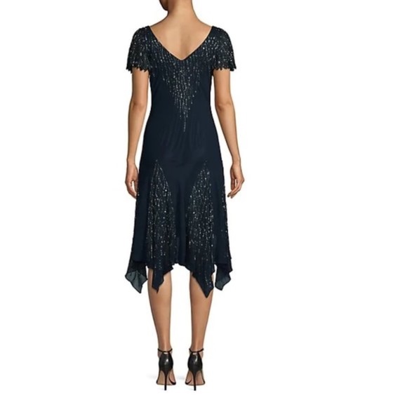 J Kara Embellished Handkerchief Hem Dress - Picture 2 of 10